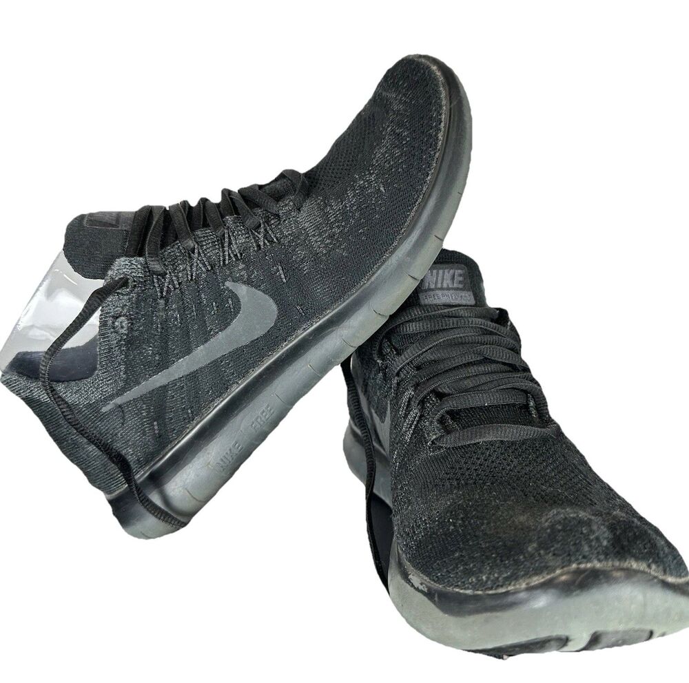 Nike Free RN Flyknit Women's Size 7.5 Running Shoes Black Running Black Jogging